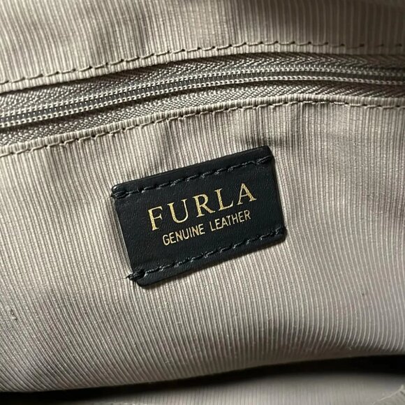 FURLA - Light Brown Leather Handbag - Picture 7 of 9